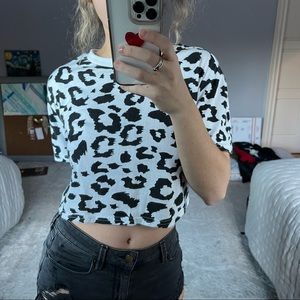 Cow print crop top